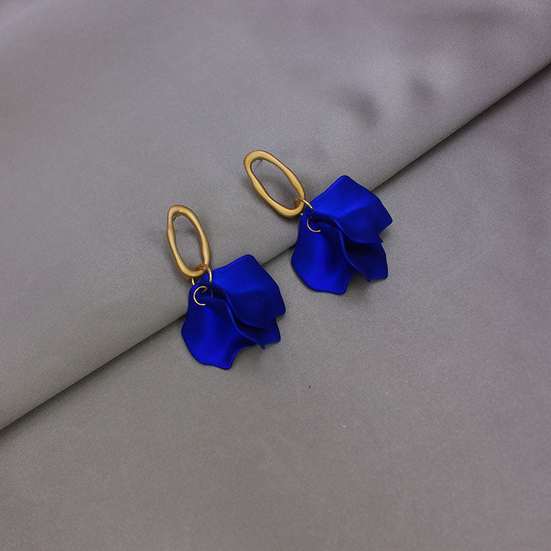 New Sight New Accessoires durchbohrte geometrische Ohrstecker für Frauen einfache Art-Geschenk-Blumen-Ohrringe