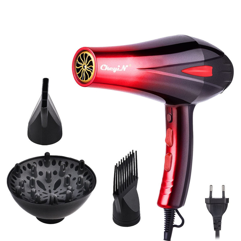 4000W Professional Powerful Hair Dryer Fast Heating Hot And Cold Adjustment Ionic Air Blow Dryer with Air Collecting Nozzel 220V