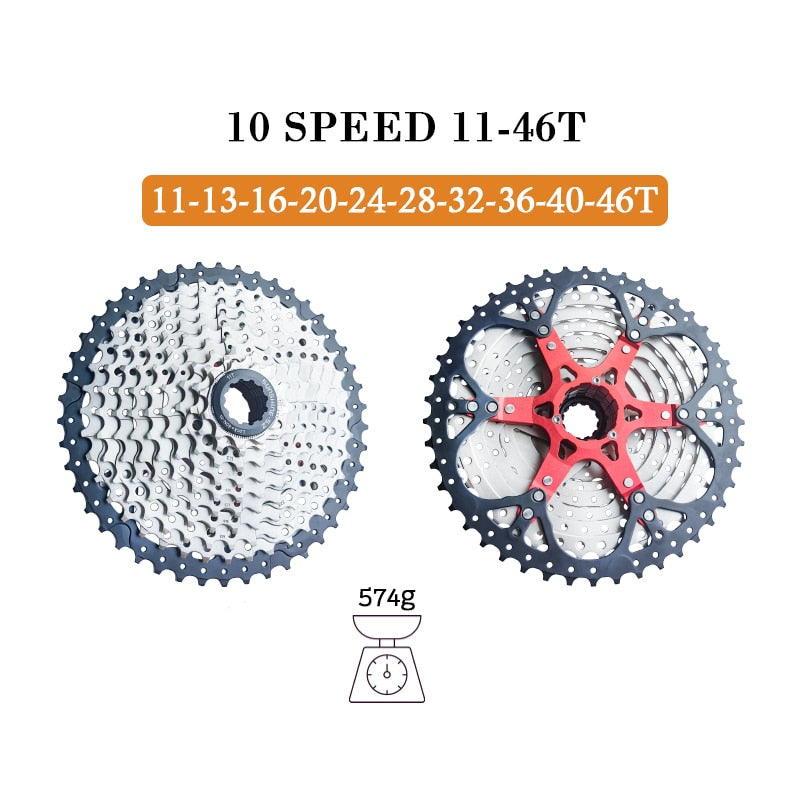 Sunshine bicicleta de montaña 8 9 10 11 12 velocidades Velocidade bicicleta Cassette MTB rueda libre piñón 36T 40T 42T 46T 50T 52T para SHIMANO