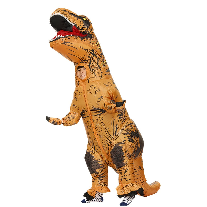Hot T-Rex Dinosaurier Aufblasbares Kostüm Purim Halloween Party Cosplay Fancy Suits Maskottchen Cartoon Anime Kleid für Erwachsene Kinder