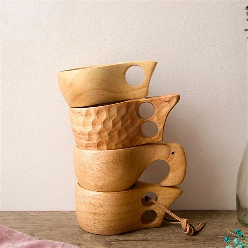 Neue Chinesische Tragbare Holz Kaffeetasse Gummi Holz Tee Milch Tassen Wasser Trinkbecher Trinkgefäße Handgemachte Saft Zitrone Teetasse Geschenk