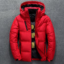 Winter Warme Männer Jacke Mantel Lässig Herbst Stehkragen Puffer Dicker Hut Weiße Ente Parka Herren Winter Daunenjacke Mit Kapuze