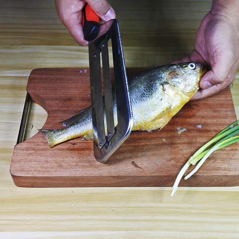 SHUOJI rebanador de verduras doble 2 cuchillas para rebanar cuchillo limpiador de escamas de pescado cuchillos repollo pepino zanahoria cebolla rebanador pelador