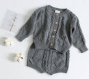 0-4 Yrs Girls Boys Suit Fall Baby Boys Girls Clothing Sets Winter knitting Pullover Sweater+Pants Infant Boys Knit Tracksuits