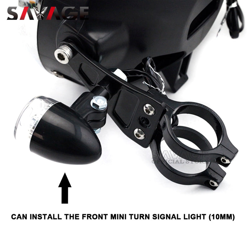 Para horquilla de 41mm, soporte de montaje para faro de motocicleta, abrazadera para lámpara de cabeza, soporte de luz de señal de giro, accesorios para Chopper Cafe Racer