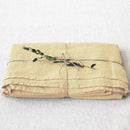 Bettlaken-Set aus 100 % gewaschenem Leinen, natürliches französisches Flachs-Bettlaken, atmungsaktiv, ultraweich, Bauernhaus-Bettwäsche (1 flaches Blatt 2 Kissenbezüge)