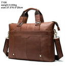 WESTAL Men's Leather Handbags Totes Bags Men Leather Laptop Bags Men's Shoulder Bag Business Briefcases Crossbody Messenger Bag