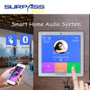 Smart Home Audio 2/4 Channel Wireless Bluetooth Mini Amplifier 4&#39;&#39; Touch Screen FM Radio AUX TF Card Function In Wall Amplifier