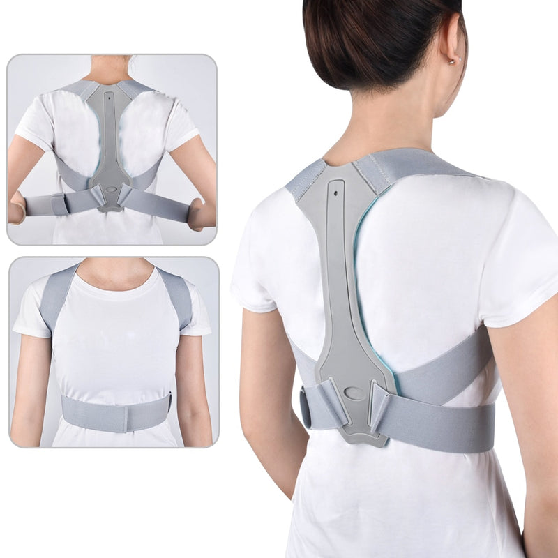 Corrector de postura de espalda, clavícula, columna vertebral, cuello, hombro, soporte Lumbar ajustable, corrección de cinturón profesional para niños y adultos