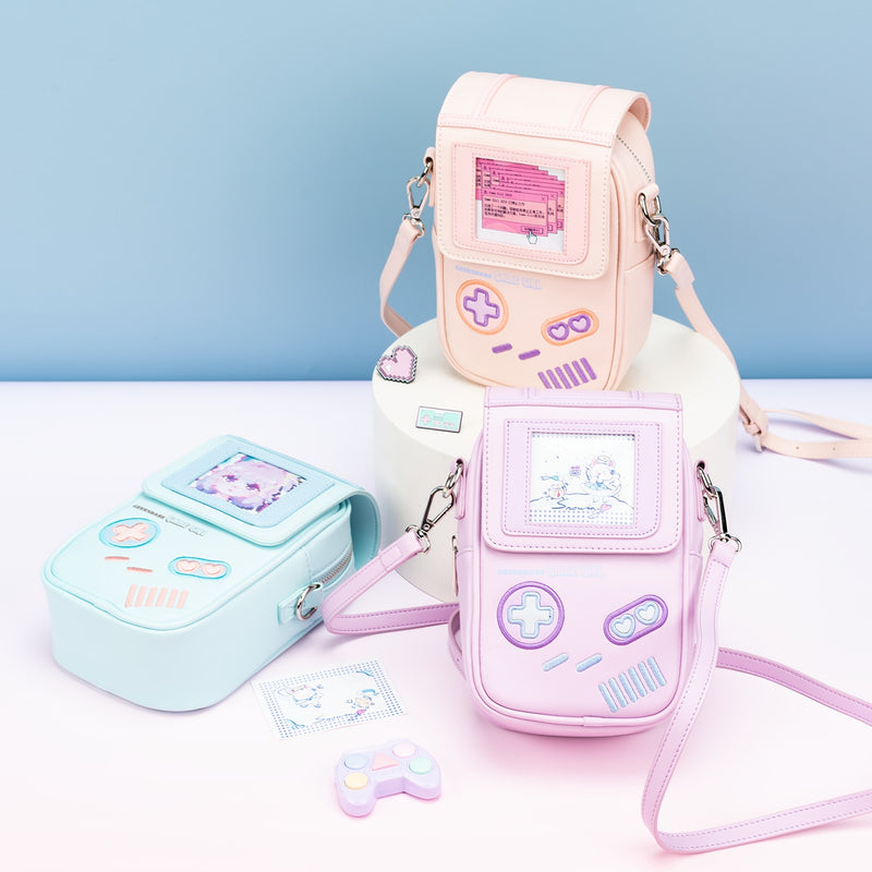 GeekShare Game Girl Bag para mujer Kawaii Light Blue One Shoulder Bags Girl 2022 nueva moda Messenger Bag Super Cute con correa