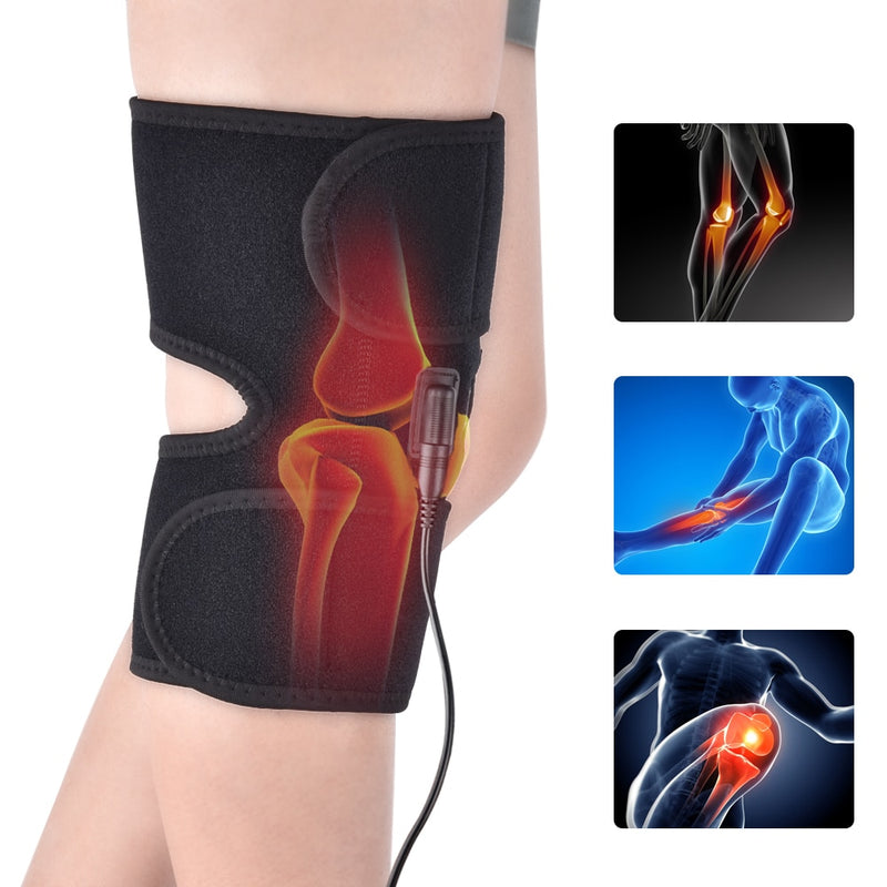 Heizungs-Knie-Massage-Pad Brace Support Thermal Heat Therapy Wrap Hot Compress Massager Krämpfe Arthritis Schmerzlinderung Gesundheit Geschenk