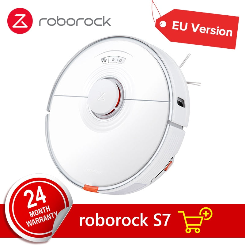 Roborock robot s7, робот пылесос, Trapeador sónico ultrasónico, Fregona de detección de alfombras, Control inteligente de aplicaciones, Versión global