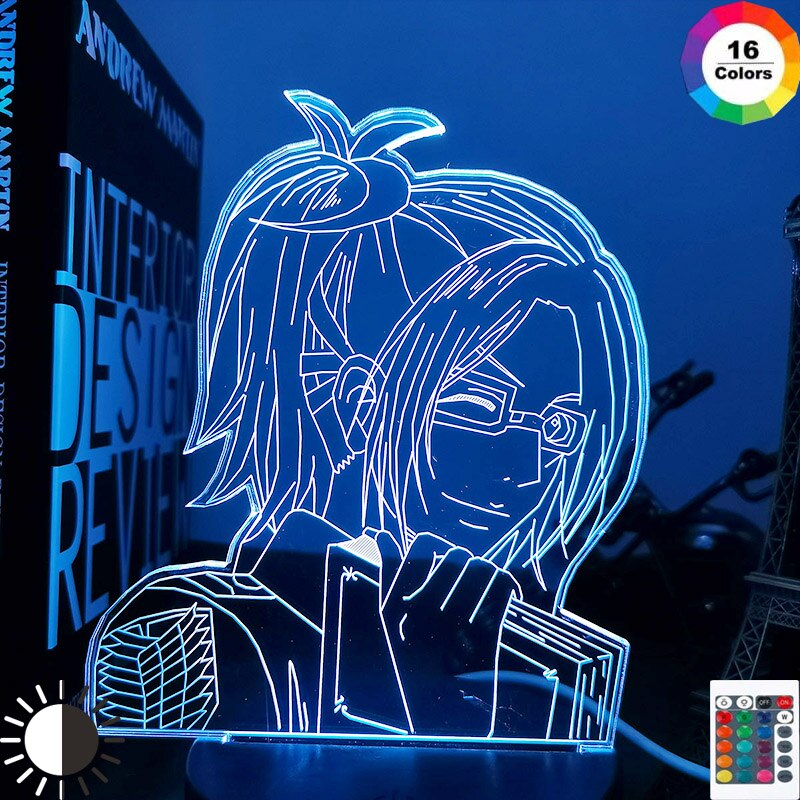Anime 3D Light Attack on Titan Hange Zoe Lampe für Wohnkultur Geburtstagsgeschenk Manga Attack on Titan LED Nachtlampe Hange Zoe