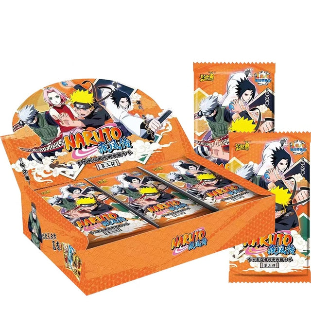 KAYOU Genuine Naruto Cards Box Anime Figure Card Booster Pack Sasuke Collection Flash Card Toy Birthday Christmas Gift for Kids