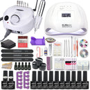 Manicure Set Acrylic Nail Set With 120/80/54W Nail Lamp 35000RPM Nail drill Machine Choose Gel Nail Polish Nail Art Tools