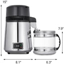 VEVOR 4L Pure Water Distiller Dental Distilled Water Filter Electric Distillation Purifier Water Bottle for Offices Home Use