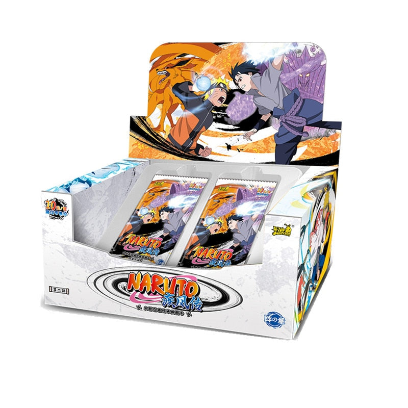 KAYOU Genuine Naruto Cards Box Anime Figure Card Booster Pack Sasuke Collection Flash Card Toy Birthday Christmas Gift for Kids