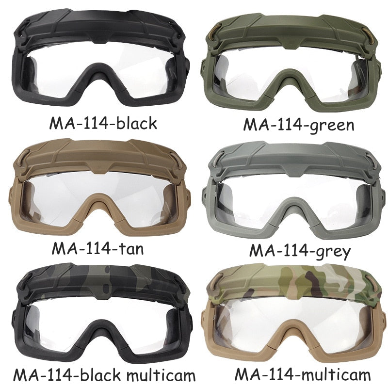 Tactical Airsoft Paintball Goggles Windproof Anti Fog CS Wargame Wanderschutzbrille Passt für Tactical Helm