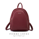 YIZHONG Leather Mini Backpack MultiFunction Small Backpack Purse Designer Famous Brand Women Bags Simple Shoulder Bag Mochila