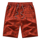 Bermuda Male Hot 2022 Summer Elastic Waist Mens Plaid Shorts Classic Design Breeches Cotton Casual Beach Short Pants Big Size 44