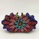 Boutique De FGG deslumbrante cristal mujer noche Metal embragues bolso rígido boda fiesta flor nupcial bolso embrague monedero