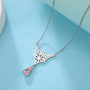 LIKGREAT Celtics Knot Wicca Triquetra Pendant Necklace Pearl Crystal Rhinestone Chain Choker Necklaces for Women Vintage Jewelry
