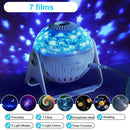 LED Star Projector Night Light 7 In 1 Planetarium Projection Galaxy Starry Sky Projector Lamp USB Rotating With Speaker우주 무드등