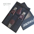 Genuine Leather Men's Suspenders  3/6 Clips Braces Suspensor Adjustable Belt Strap Bretelles Vintage Male Garter For Shirt