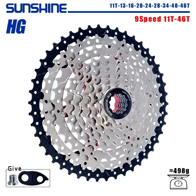 SUNSHINE Fahrradkassette 8/9/10/11/12Speed ​​Freilauf 32/36T/40T/42T/46T/50T/52T Ritzel HG Struktur Schwungrad Für SHIMANO/SRAM