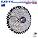 SUNSHINE Fahrradkassette 8/9/10/11/12Speed ​​Freilauf 32/36T/40T/42T/46T/50T/52T Ritzel HG Struktur Schwungrad Für SHIMANO/SRAM