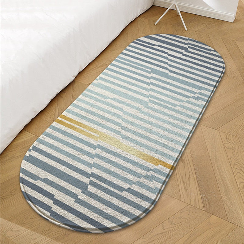 Moderner weicher langer Teppich für Schlafzimmer, Nachttisch, rutschfeste Tatami-Bodenmatte, Kaschmir, Zuhause, Wohnzimmer, Teppiche