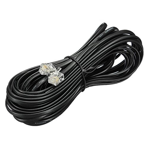 High quality black plastic telephone extension lead