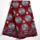 Schweizer Voile-Baumwollspitzenstoff African 2021 Stickerei Afrikanische Baumwoll-Voile-Spitze im Dubai-Stil für jede Hochzeitsfeier 2491A