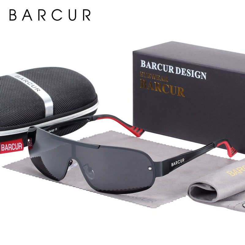 BARCUR Aluminum Magnesium Sunglasses Men Polarized Sun glasses for Men Pilot Sport Eyewear UV400