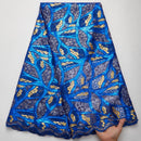 Kalume White African Tulle Lace Fabric Sequin 5 Yards 2021 Nigerian Mesh Lace Fabrics High Quality For Sew Wedding Cloth F1999