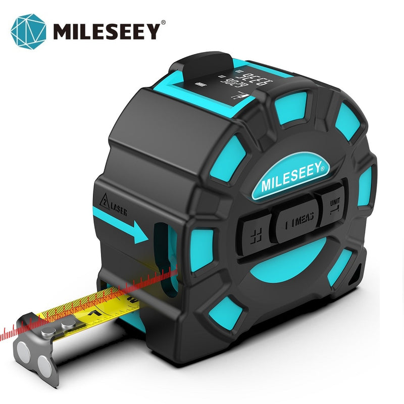 Mileseey DT10 / DT11 Laser Telescopic Tape Measure 2-in-1 Digital Distance Rangefinder with Anti-drop LCD Display,Magnetic Hook