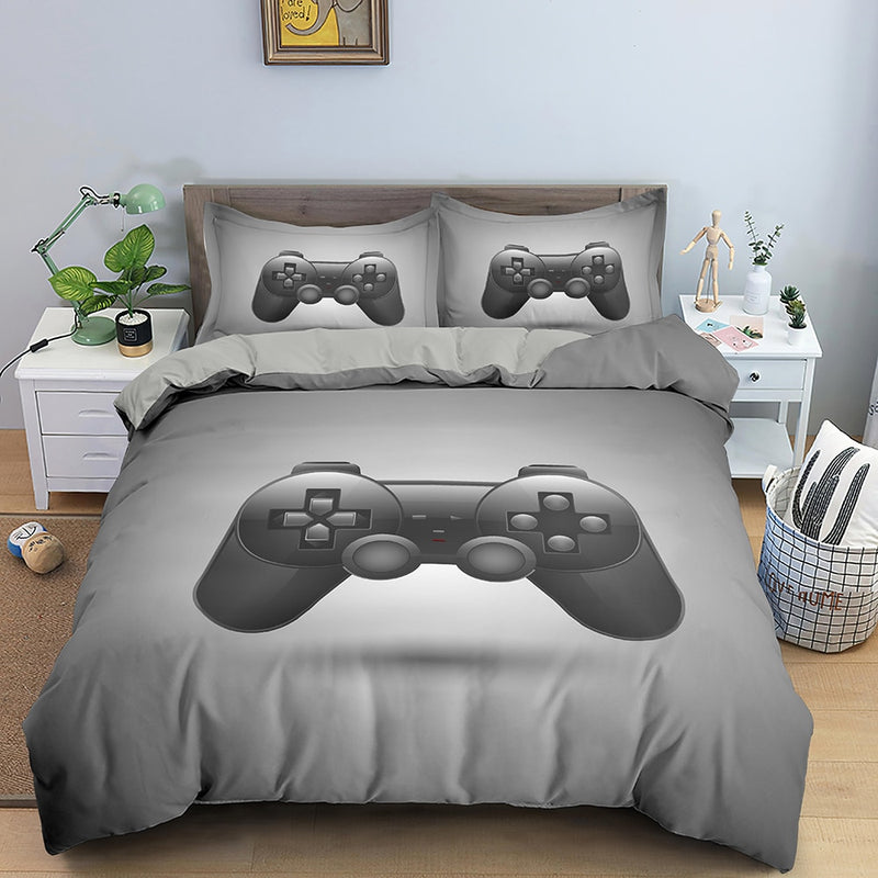 Video Game Bed Sets for Boys Gamer Comforter Gaming Themed Bedroom Decor Game Bedding Set Home Textile