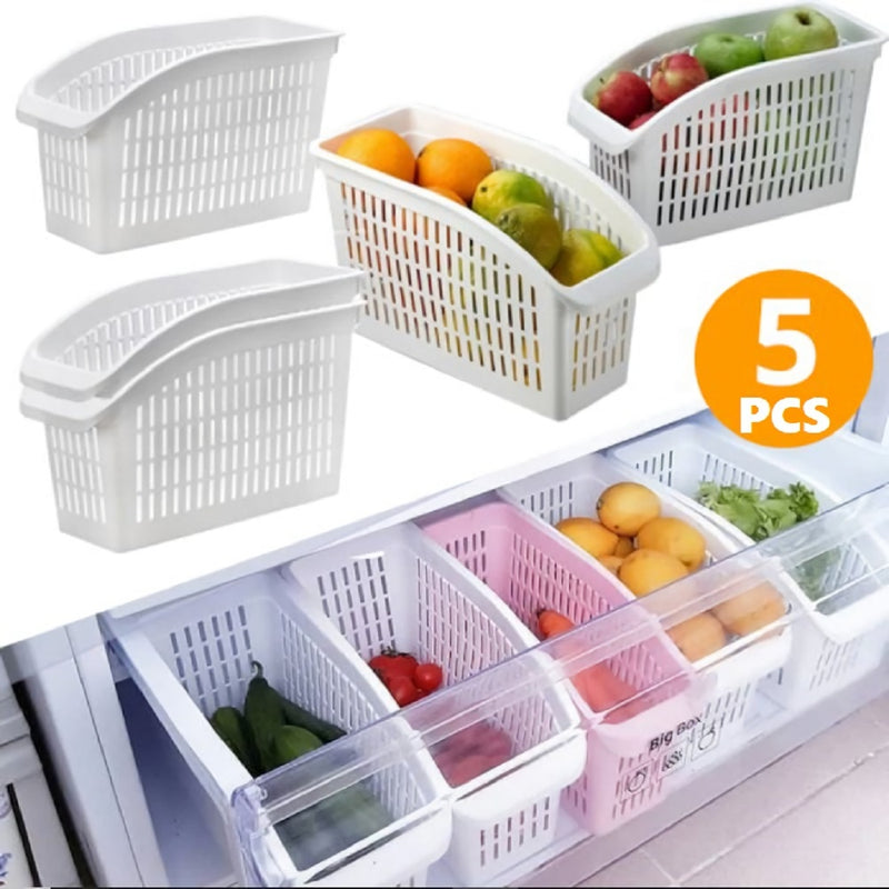 Cocina refrigerador organizador cesta contenedor cajón caja de almacenamiento ajustable cajón retráctil ahorro de espacio estante deslizante para nevera