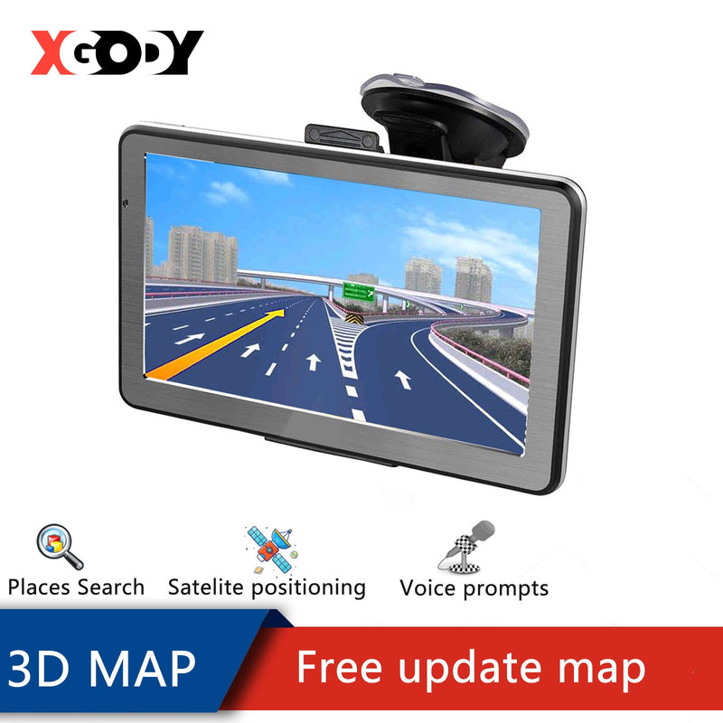 XGODY Portable Car GPS Navigation 8GB 4.3 Inch Accurate Truck Navigator Vehicle GPS Accurate Russia Europe America Free Map