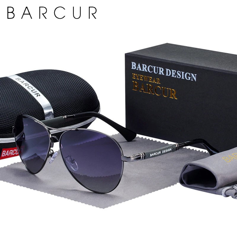 BARCUR Original Herren Sonnenbrille Polarisierte Anti Blaulichtschutz Herren Sonnenbrille Damen Pilot UV400 Brillen