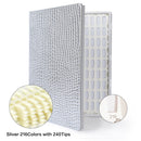 80 120 240 308 Colors PU Paper Nails Tips Card Nail Display Stand Case Model Nail Gel Polish Storage Box Nail Book Display