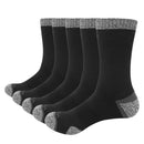 YUEDGE Men's Wick Thick Cushion Cotton Crew Sports Athletic Hiking Socks Winter Warm Socks For Male (5 Pair/Packs)