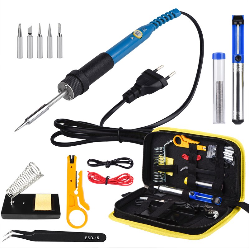 JCD 60W 909 Electric Soldering Iron Temperature Adjustable 220V 110V  Tin Soldering Iron Accessories Welding Rework Station