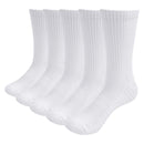 YUEDGE Mens 5 par/pack rendimiento algodón humedad absorbe deportes senderismo entrenamiento cojín tripulación calcetines tamaño 37-46 EU
