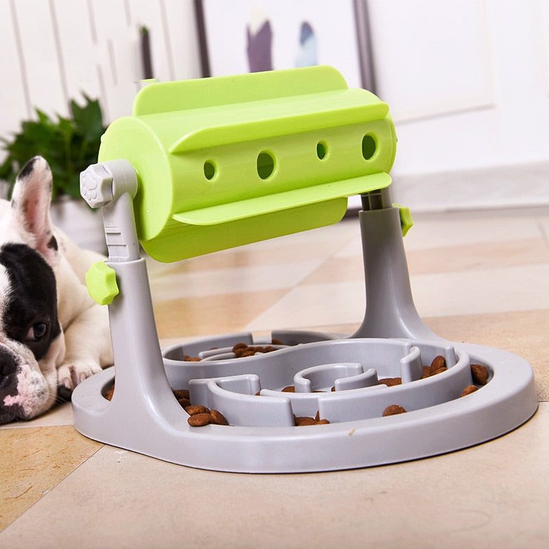 Intelligent Dry Food Dog Toys Food Feeder Educational Dog Puzzle Toys Training Game Toy Anti Choke Slower Treated Feeder Bowl