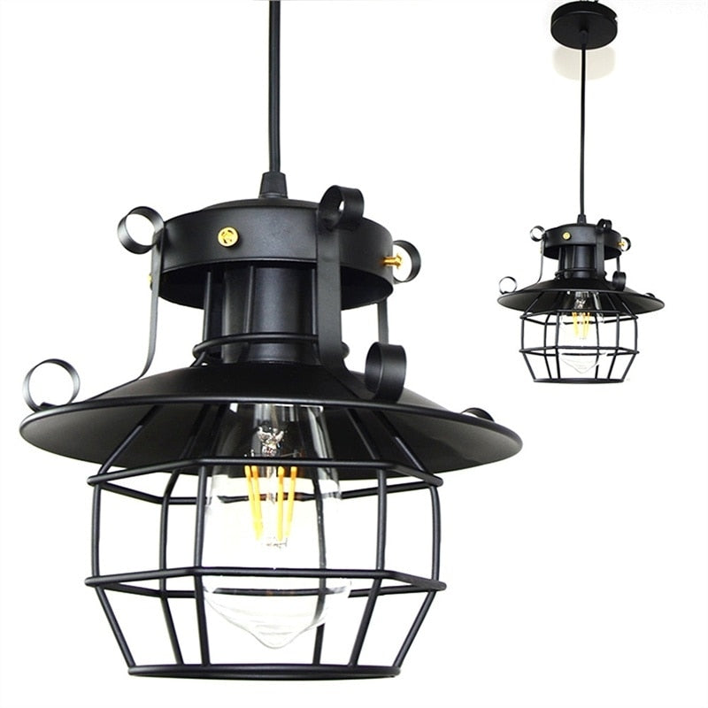 Retro Vintage Industrial Chandelier Lampshade Antique Ceiling Lamp for Home Cafe(Without Bulb)