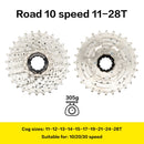 ThinkRider Road Bike 9 10 11 Speed ​​Velocidade 28T/32T Cassette de bicicleta Freewheel MTB Sprocket para SHIMANO A1 X7 X5
