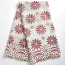 Schweizer Voile-Baumwollspitzenstoff African 2021 Stickerei Afrikanische Baumwoll-Voile-Spitze im Dubai-Stil für jede Hochzeitsfeier 2491A