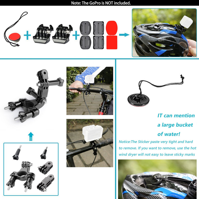 Kit de accesorios para cámara de acción Neewer para GoPro Hero 8 Max 7 6 5 4 Black GoPro 2018 Session Fusion DJI AKASO APEMAN Campark SJCAM