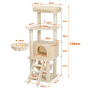 Cat Tree House Condo Cat's Activity Center mit Double Condo Indoor Soft Barch Fully Wrapped Scratching Sisal Post rascador gato